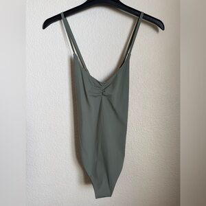 No Boundaries Olive Green One-Piece Swimsuit